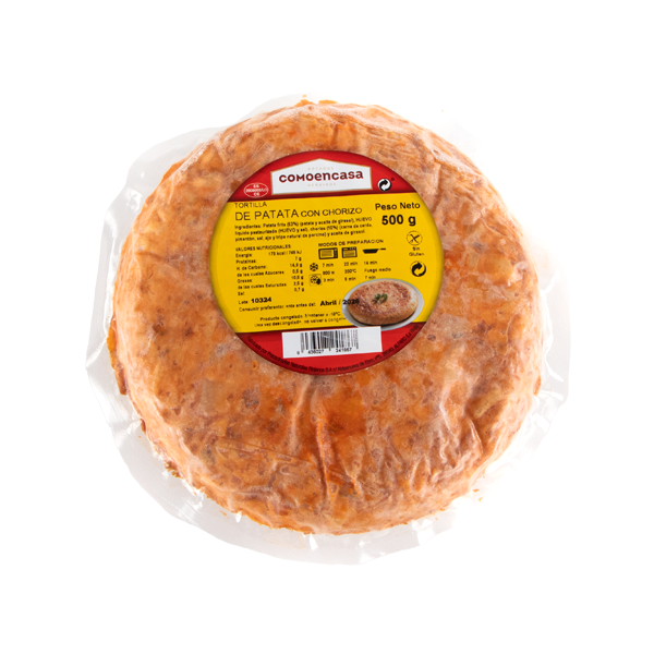 TORTILLA DE PAPA CON CHORIZO