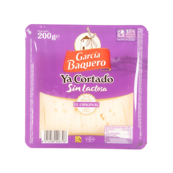 QUESO GARCIA BAQUERO CUÑA SIN LACTOSA CORTADO