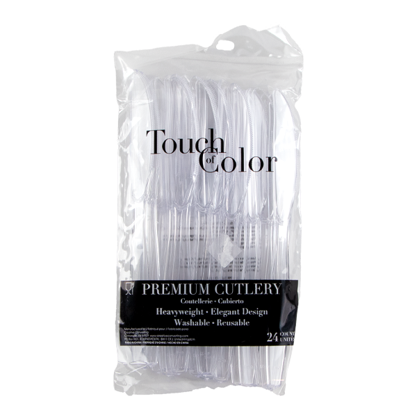 CUCHILLO PLASTICO TRANSPARENTE