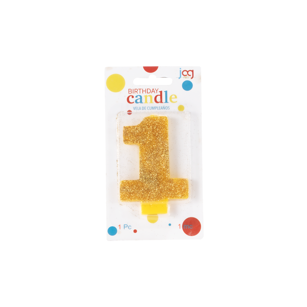 VELA #1 DORADO ESCARCHADO
