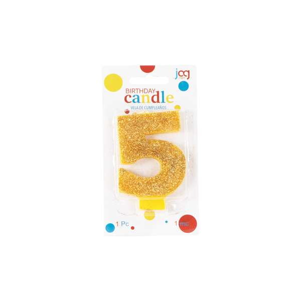 VELA #5 DORADO ESCARCHADO