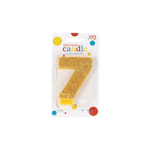 VELA #7 DORADO ESCARCHADO