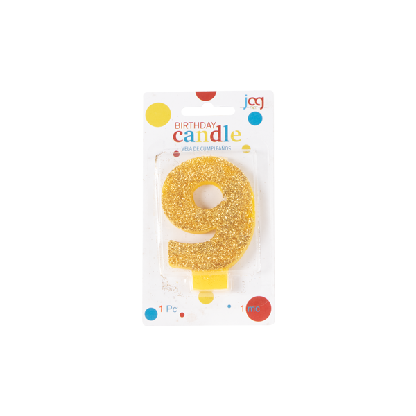 VELA #9 DORADO ESCARCHADO
