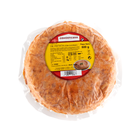 TORTILLA DE PAPA CON CHORIZO