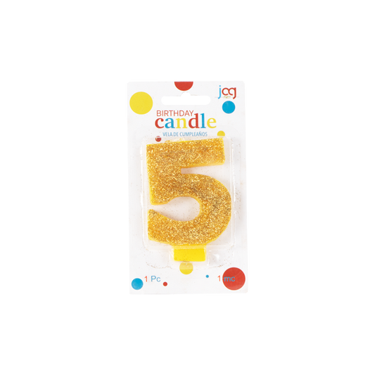 VELA #5 DORADO ESCARCHADO