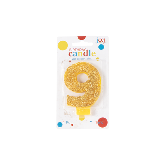 VELA #9 DORADO ESCARCHADO