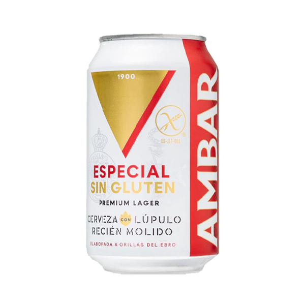 CERVEZA AMBAR ESPECIAL SIN GLUTEN LATA