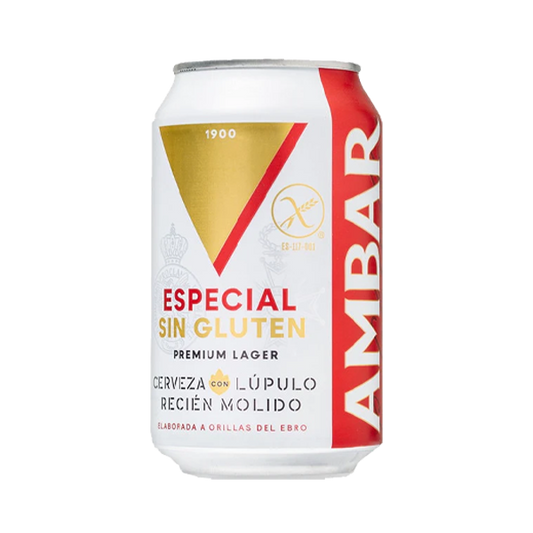 CERVEZA AMBAR ESPECIAL SIN GLUTEN LATA