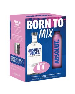 ESTUCHE VODKA ABSOLUT + TERMO 